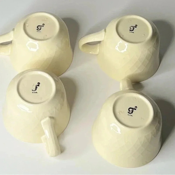 Vintage Franciscan Lattice Cream Tea Cups Coffee Mugs Set of 4 - Picture 6 of 7